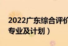 2022广东综合评价招生院校信息汇总（招生专业及计划）