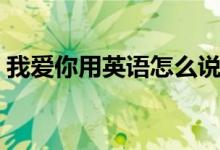 我爱你用英语怎么说（我爱你用英语是什么）