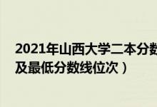 2021年山西大学二本分数线（2022年山西省二本大学排名及最低分数线位次）