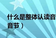 什么是整体认读音节16个（什么是整体认读音节）