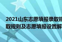 2021山东志愿填报录取规则（2022年山东高考平行志愿录取规则及志愿填报设置解读）