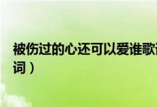 被伤过的心还可以爱谁歌词（被伤过的心还可以爱谁整首歌词）