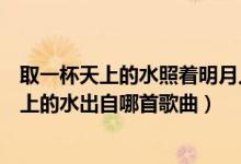 取一杯天上的水照着明月人世间晃啊晃是什么歌（取一杯天上的水出自哪首歌曲）