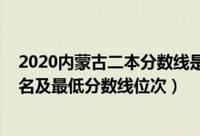 2020内蒙古二本分数线是多少（2022年内蒙古二本大学排名及最低分数线位次）