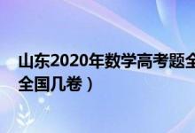 山东2020年数学高考题全国卷（2022年山东高考数学使用全国几卷）