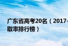 广东省高考20名（2017-2021广东各地高考报名人书及录取率排行榜）