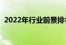 2022年行业前景排名（最吃香的十大行业）