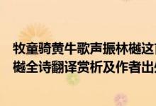 牧童骑黄牛歌声振林樾这首诗出自于（牧童骑黄牛歌声振林樾全诗翻译赏析及作者出处）