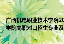 广西机电职业技术学院2021招生（2022广西机电职业技术学院高职对口招生专业及计划）