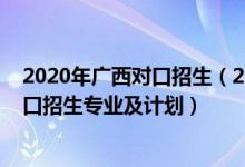 2020年广西对口招生（2022广西现代职业技术学院高职对口招生专业及计划）