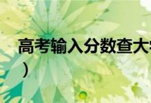 高考输入分数查大学2022（预测学校的软件）