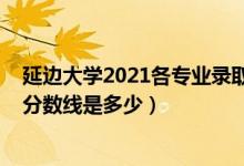 延边大学2021各专业录取分数线（2021延边大学各省录取分数线是多少）