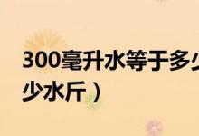 300毫升水等于多少厘米（300毫升水等于多少水斤）