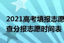 2021高考填报志愿录取查询时间（2021高考查分报志愿时间表）