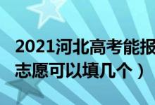 2021河北高考能报几个志愿（2022河北高考志愿可以填几个）