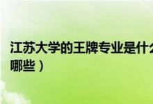 江苏大学的王牌专业是什么（2022年江苏大学的王牌专业有哪些）