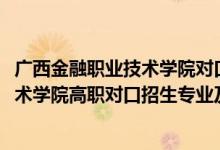 广西金融职业技术学院对口招生简章（2022广西金融职业技术学院高职对口招生专业及计划）