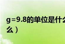 g=9.8的单位是什么气体（g=9.8的单位是什么）