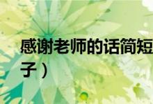 感谢老师的话简短20句（表达老师辛苦的句子）