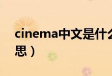 cinema中文是什么（cinema中文是什么意思）