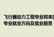 飞行器动力工程专业将来的就业领域（2022飞行器动力工程专业就业方向及就业前景）