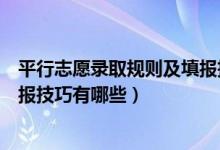 平行志愿录取规则及填报技巧海南（平行志愿录取规则及填报技巧有哪些）