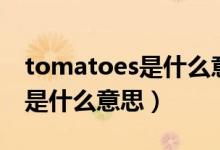 tomatoes是什么意思中文翻译（tomatoes是什么意思）