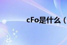 cFo是什么（cfo华为是什么）