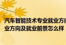 汽车智能技术专业就业方向（2022汽车维修工程教育专业就业方向及就业前景怎么样）