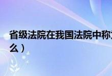 省级法院在我国法院中称为什么（省级人民法院被称为是什么）