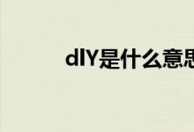 dlY是什么意思（DIY是啥意思）