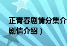 正青春剧情分集介绍（电视剧正青春1至2集剧情介绍）