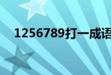 1256789打一成语（大家一起来学习吧）