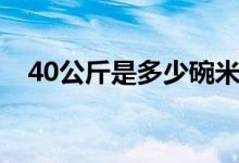 40公斤是多少碗米饭（40公斤是多少斤）