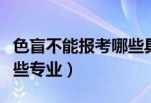 色盲不能报考哪些具体专业（色盲不能报考哪些专业）