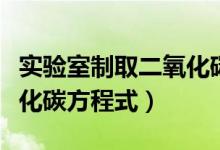 实验室制取二氧化碳装置图（实验室制取二氧化碳方程式）