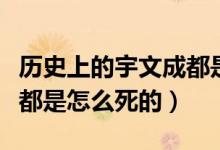 历史上的宇文成都是被谁杀死的（正史宇文成都是怎么死的）