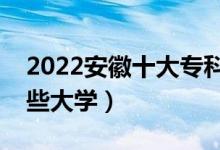 2022安徽十大专科学校排名（高职可以考哪些大学）