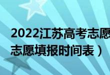 2022江苏高考志愿填报指南（2022江苏高考志愿填报时间表）