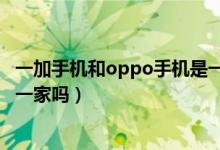 一加手机和oppo手机是一家的么（一加手机和oppo手机是一家吗）