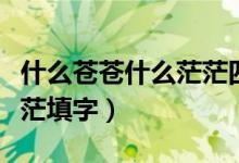 什么苍苍什么茫茫四字词语（什么苍苍什么茫茫填字）