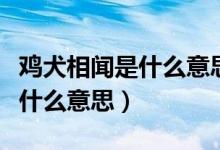 鸡犬相闻是什么意思比喻什么人（鸡犬相闻是什么意思）