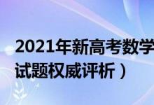 2021年新高考数学试题分析（2021高考数学试题权威评析）