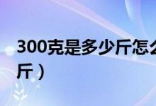 300克是多少斤怎么换算（300克怎样算多少斤）