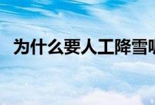 为什么要人工降雪呢（为什么要人工降雪）