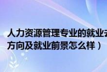 人力资源管理专业的就业去向（2022人力资源管理专业就业方向及就业前景怎么样）