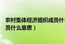 农村集体经济组织成员什么时候发证（农村集体经济组织成员什么意思）