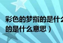 彩色的梦指的是什么二年级下册（彩色的梦指的是什么意思）