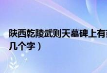 陕西乾陵武则天墓碑上有刻字吗（陕西乾陵武则天墓碑上有几个字）