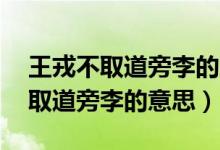 王戎不取道旁李的意思简短30个字（王戎不取道旁李的意思）